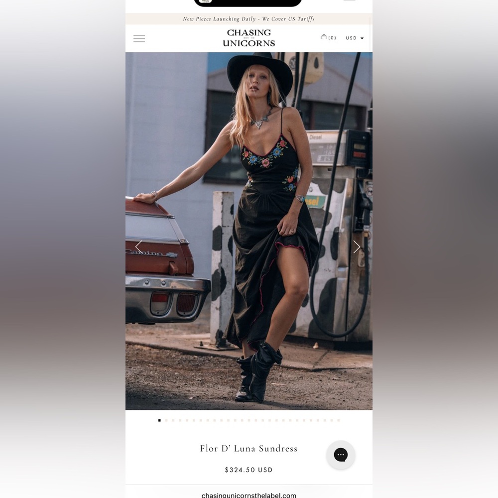 Chasing Unicorns Embroidered Dress